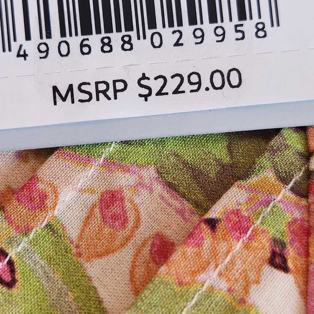 Antonio Melani Mini Dress 6 Petal Pink Ochre Scarf Cotton Voile Brynn New $230B - Picture 4 of 16